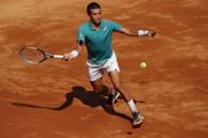 Borna Coric plays a forehand